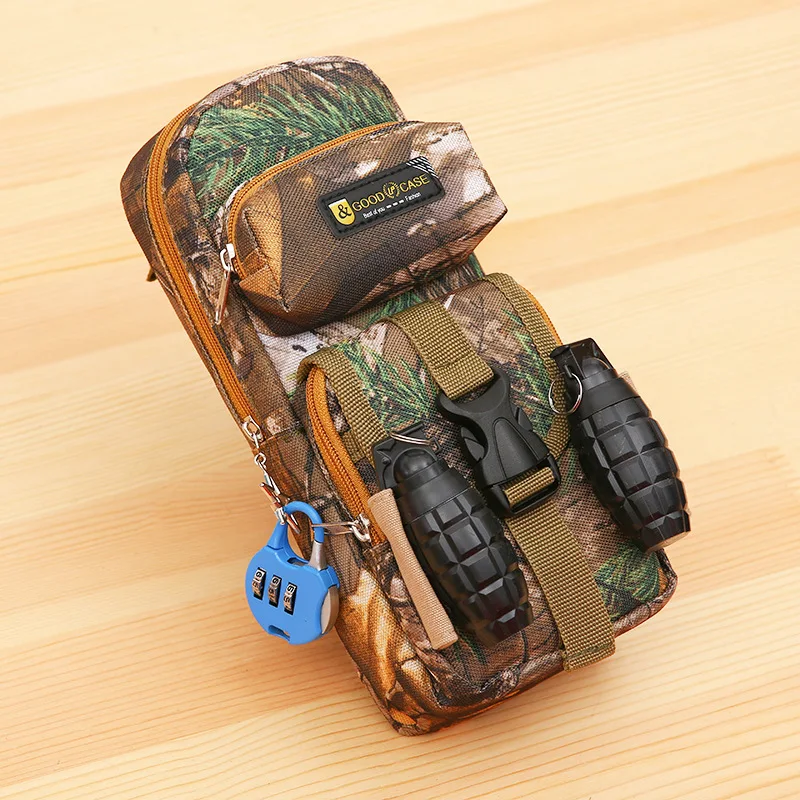 

1pc School Pencil Case Boys Camouflage Big Pencil box Multifunction Large Capacity Pen Box Bag Kids Stationery Supplies OPC093