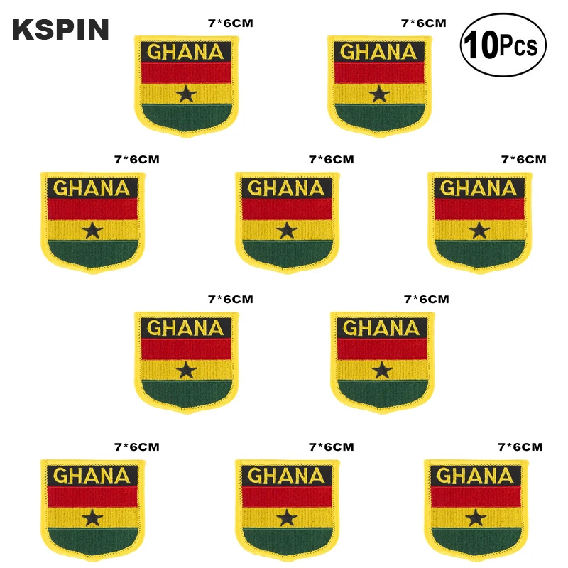 Ghana Flag Embroidery Patches Iron on Saw Transfer patches Sewing Applications for Clothes in Home&ampGarden | Дом и сад