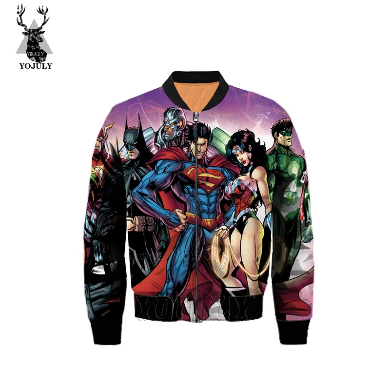 Мужская куртка с 3d принтом Супермена, Marvel off white, модная, утолщенная, Армейская, мужская куртка-бомбер в стиле хип-хоп, уличная одежда, теплое пальто J07 - Цвет: 5