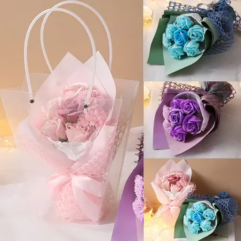 

Soap Rose 2020 Valentine's Day DIY Soap Flower Gift Rose Box Bouquet Wedding Home Festival Gift Мыльная роза G2