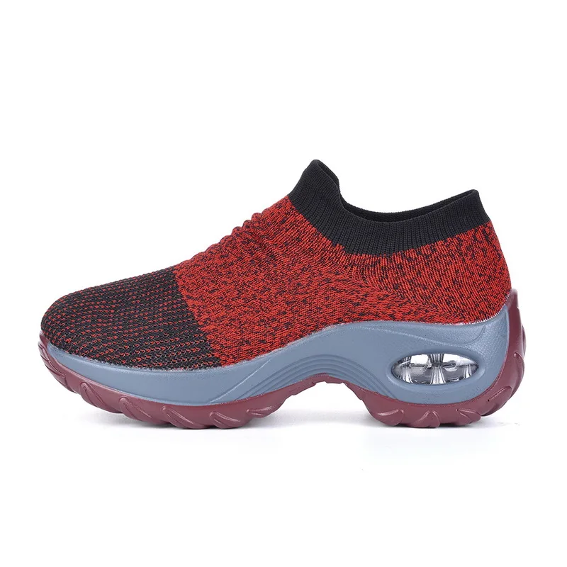 HEFLASHOR/Новинка года; летние женские кроссовки; модная повседневная обувь с дышащей сеткой; женские кроссовки на платформе; черные кроссовки