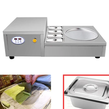 

New Commercial Ice Cream Roll Machine 740W Thailand Fry Ice Cream Roll Machine Rolled Fried Ice Cream Machine