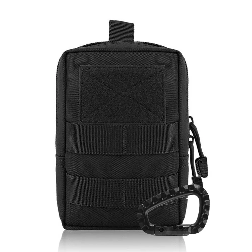 Тактическая Сумка MOLLE EDC для мужчин, поясная сумка, Универсальный гаджет, снаряжение, инструмент, органайзер, карманный мобильный телефон, кобура, держатель для охоты - Цвет: Black