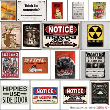 

Notice Mazda Parking Only Tin Sign Metal Sign Metal Poster Metal Decor Metal Painting Wall Sticker Vintage TIN Sign