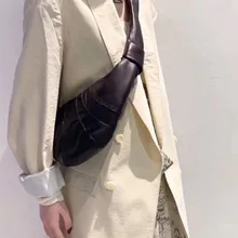 Модная повседневная сумка-хобо на груди, женская сумка через плечо, брендовая стильная сумка из натуральной овечьей кожи