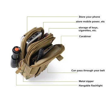 Outdoor Military Tactical Bag Waterproof Camping Waist Belt Bag Sports Army Backpack Wallet Pouch Phone Case For Travel Hiking 4