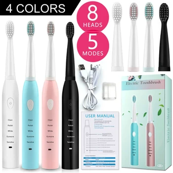 

Smart Ultrasonic Electric Toothbrush Rechargeable Dental Scaler Tooth Calculus Portable Remover Stains Dental Care Brush Heads