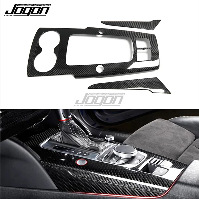 Auto Interieur Zubehör Kohle faser Schalt getriebe dekorative Abdeckung  Verkleidung für Audi A3 2014 2015 2016 2017 Auto Styling - AliExpress