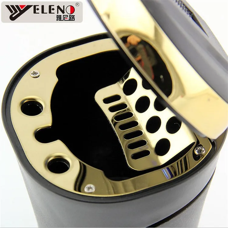 

Car Ashtray with LED Light-Light Metal Car Ashtray with Lid Car Multi-functional Car Ashtray