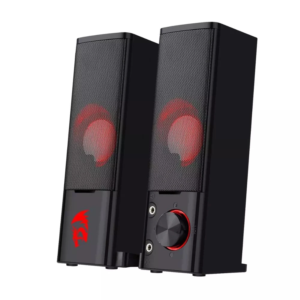 

Игровые колонки для ПК Redragon GS550, 2,0 каналов, стерео, настольный компьютер, звуковая панель с компактным маневренным размером