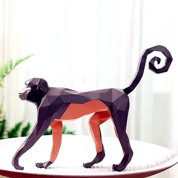 

Aspect Sales Geometric Monkey Statue Simulation Animal Colophony Crafts Living Room Wine Cabinet TV Cabinet Decoration L2811