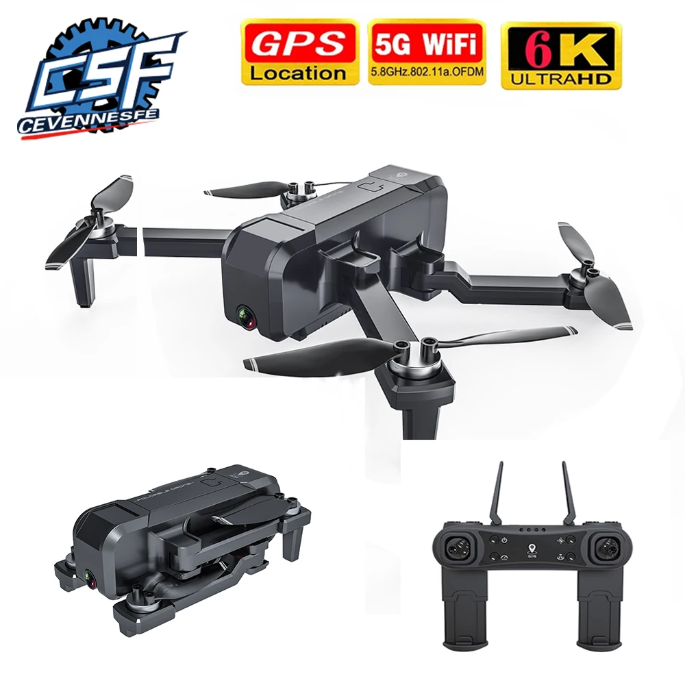 Дрон KF607 6K HD широкоугольная HD-камера 5G градусов WiFi FPV GPS складной дистанционное