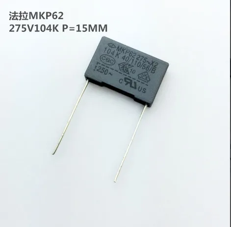 Новый и оригинальный 10 шт. MKP62 Fara X2 калибровочный конденсатор 275V104K 0 1 мкФ 100NF P = 15