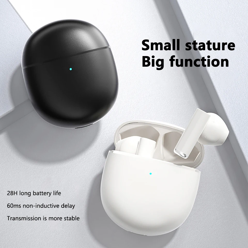 

TWS Bluetooth5.1 Wireless Earphones Stereo Low Power Consumption Headphone Waterproof Noise Reduction Headsets With Microphone