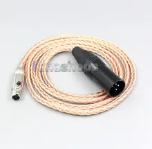 LN006841 XLR 3 4 Pole 6 5mm 16 Core 7N OCC Earphone Cable For AKG Q701 K702 K271 K272 K240 K141 K712 K181 K267 K712 Headphone