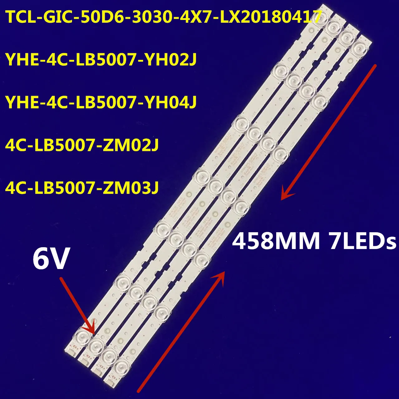 Светодиодный Подсветка 7 лампы 4C-LB5007-YH02J 4C-LB5007-ZM03J для Thomson 50UD6406 50P65US 50S421 50S423