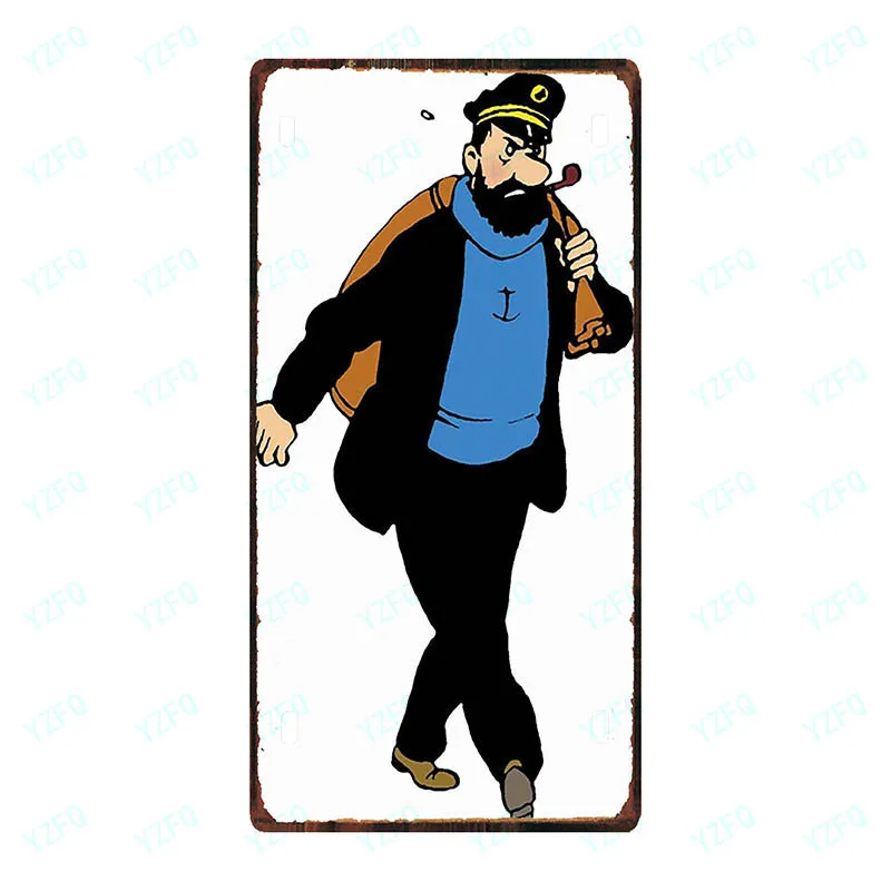 30X15 см Tintin мультфильм Винтаж металлический знак уникальный подарок номерной знак настенный бар Детская комната украшение дома Таблички плакат DC-0001A - Цвет: DC-0006