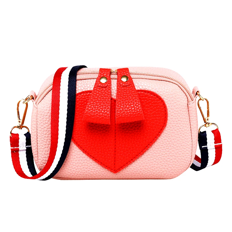 

Summer Single Shoulder Diagonal Wide Webbing Pillow Double Zipper Camera Love Lady Change Mobile Phone Small Bags for Women 2018