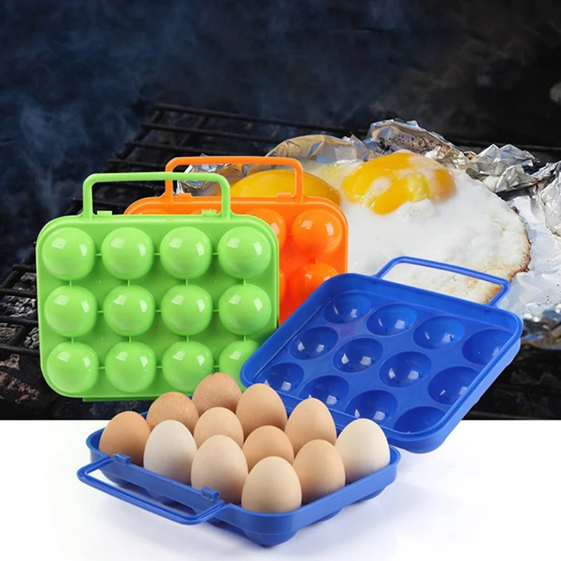 12 сетки пластиковые яйца бытовой ящик для хранения Органайзер для яиц Портативный коробка для яиц для кемпинга на открытом воздухе