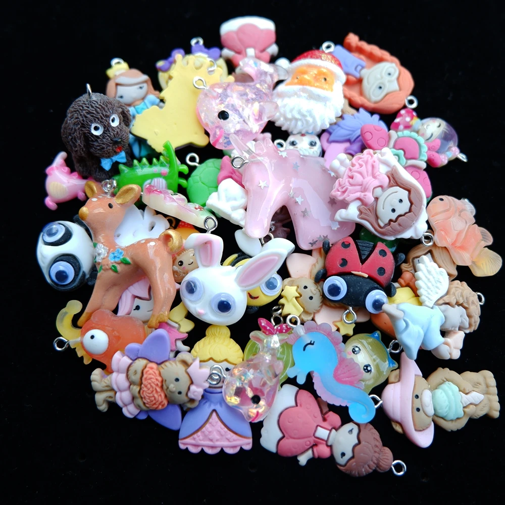 Jewelry Charms 10PCS 2-3 cm Mix set For handmade Decoration Bracelets Necklace Earring Key Chain