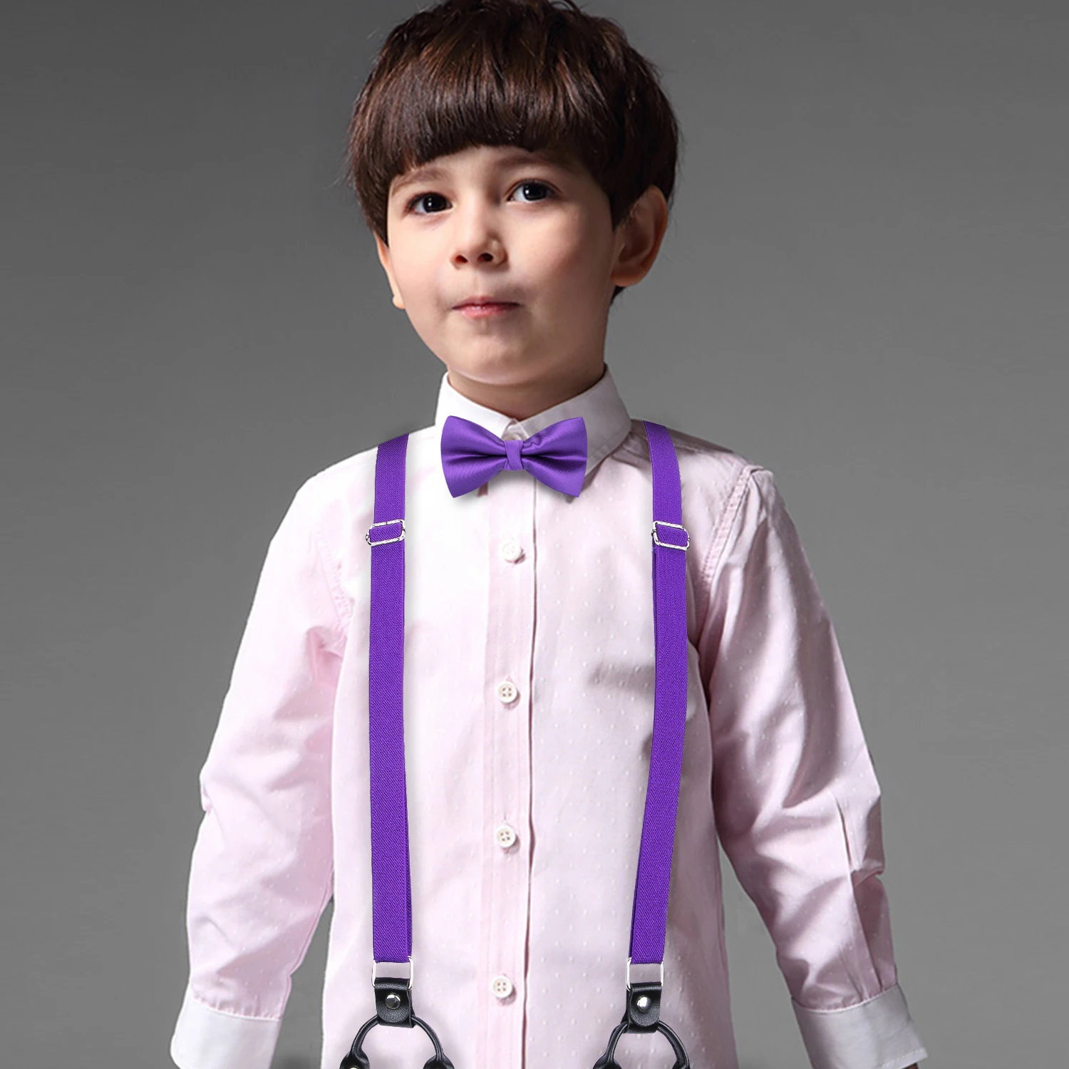 Boy Kid Children Party Wedding Formal Function basic color Suspender Brace Belt 