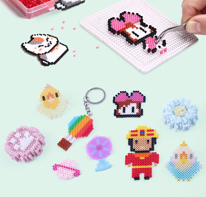 2.6mm Hama Bead Pegboard Square round Heart Shape Perler Beads tool Puzzle Template for Creative Educational Toys beads toys