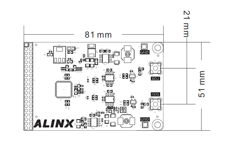12 bits do canal para a placa 65msps 10mv de fpga