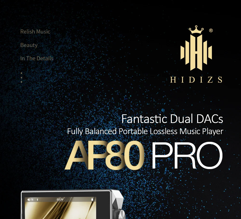 Hidizs AP80PRO HiFi dual ESS9218 MP3 Bluetooth Music Player With Touch Screen Portable FLAC LDAC USB DAC DSD 64/128 FM Radio DAP