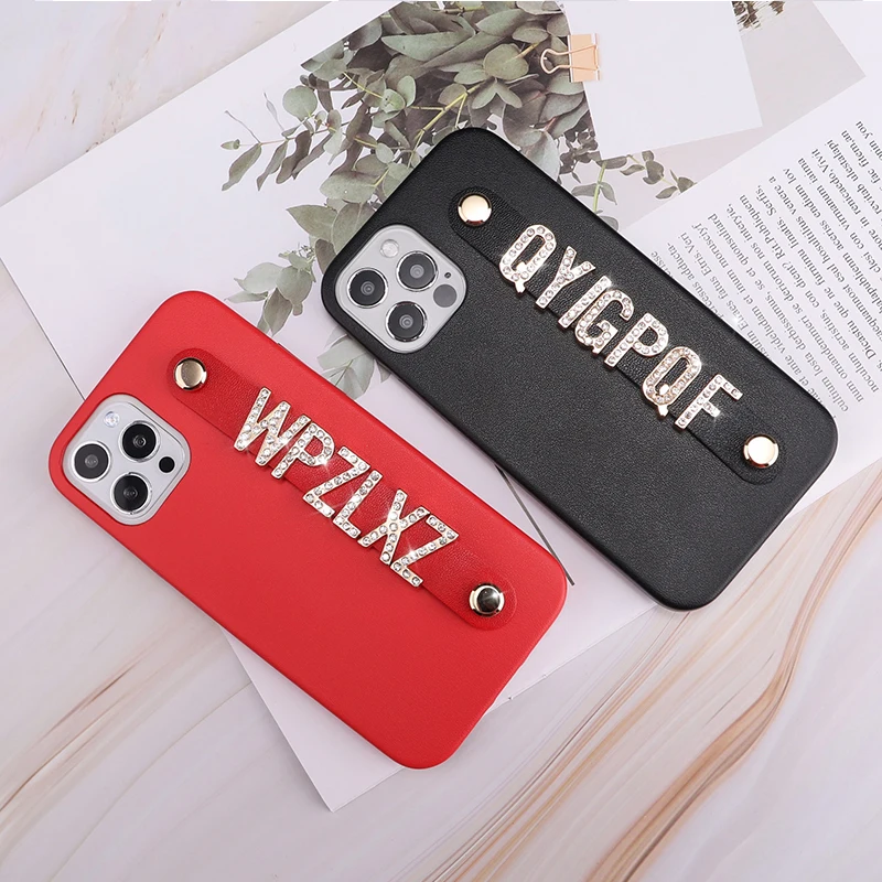 Personalise Initial Name PU Leather Case For iPhone 5