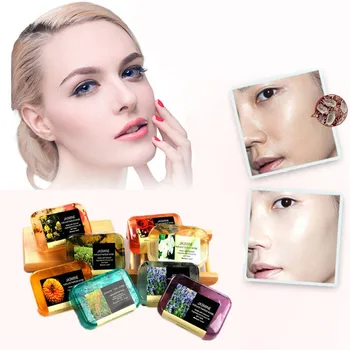 

Cleaner Removal Pimple Pores Acne Treatment Crystal Plant Moisturizing Face Wash Soap Skin Care Flower essential oil soap