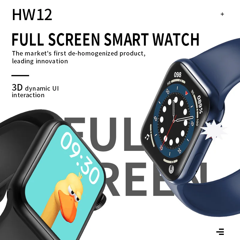 US $26.99 2020 HW12 HW16 Full Screen Smart Watch 44MM 40MM Women Men Smartwatch with password Split Screen Bluetooth PK IWO 12 13 FK88
