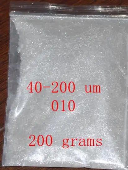 40-200um 200g Серебристо-белый хайлайтер Алмазная вуаль блестящая Ослепительная рассыпчатая пудра для лица и тела стробинг люминизатор хайлайзер косметический класс - Цвет: 40-200um 200g