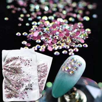 

1440pc 3D Multi Size Nail Rhinestones Flatback Glass Stone AB White Crystal Strass Tips Nail Art Decoration Gems Manicure TR1604