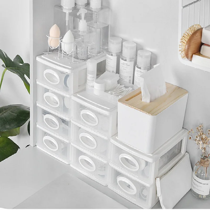 

Multifunction Desktop Storage Box Mini Drawer Multi-layer Storage Bins Cosmetics Jewelry Stationery Overlap Finishing Useful Box