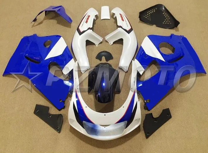 ABS мотоцикл Обтекатели подходит для suzuki SRAD gsxr600 gsxr750 1996-2000 96 97 98 99 ABS пластик Cowlings комплект белый синий