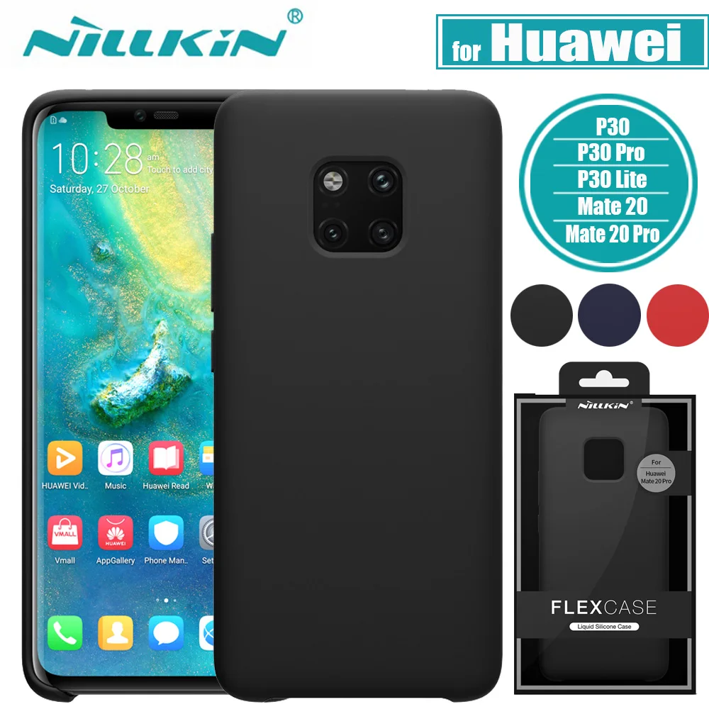 Чехол Nillkin для Huawei Mate 20 Pro мягкий силиконовый резиновый чехол P30 полностью