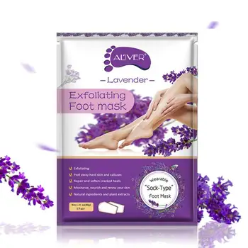 

2Pcs=1Pair Lavender Peeling Foot Mask For Legs Feet Mask Exfoliating Socks For Pedicure Anti Crack Heel Remove Skin Foot TSLM1