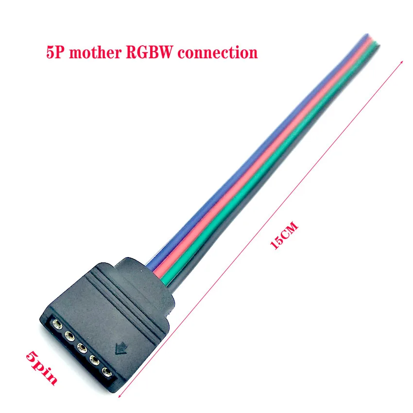 5 шт./лот 4pin 5pin светодиодный RGB/RGBW Разъем соединительный кабель Провода для 5050 RGB/RGBW полосы светильник разъем мужской и женский разъем