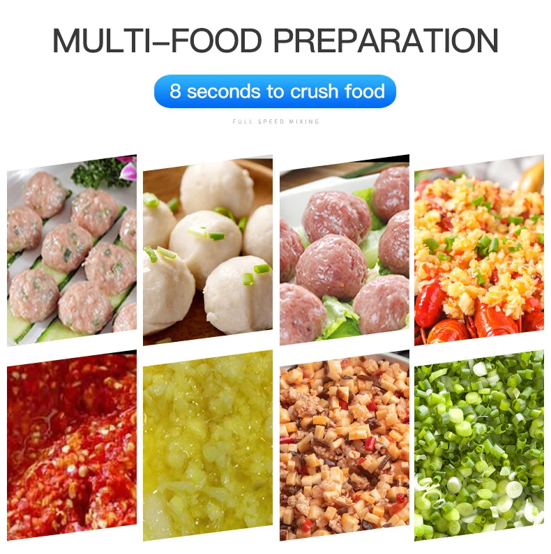 XEOLEO Meatball Puree Machine Meatball Beater Meat Grinder Vegetable Stuffing Maker Fish Ball Minced Garlic/Chili Food Processor