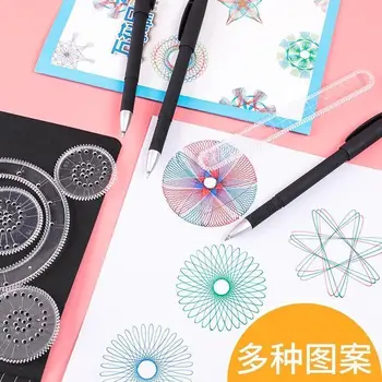 

Variety kaleidoscopic magic set multi-function drawing hollow drawing template tool drawing flower ruler children student ruler
