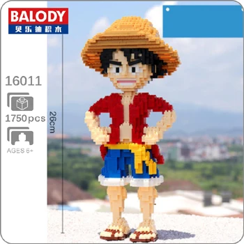 Balody Naruto Ninja Alrale Doraemon Super Mario Sonic Wario Yoshi Luigi Animal Mini Building DIY Алмазные маленькие блоки игрушка без коробки - Цвет: Luffy
