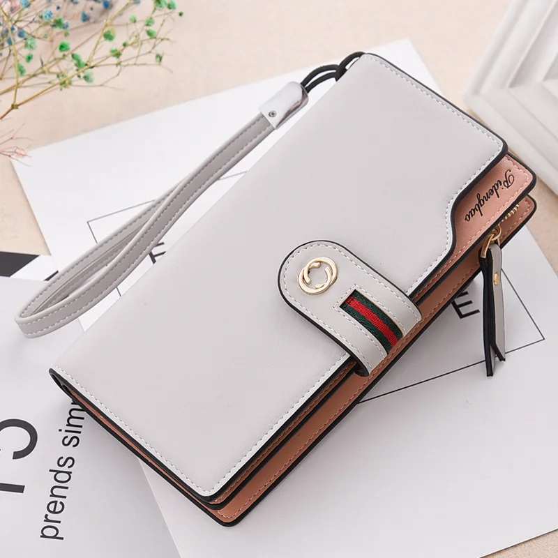 Женские кошельки и кошельки Carteira Portefeuille Femme Cartera Mujer Carteira Feminina Monederos Para Mujer Portomonee - Цвет: Светло-серый
