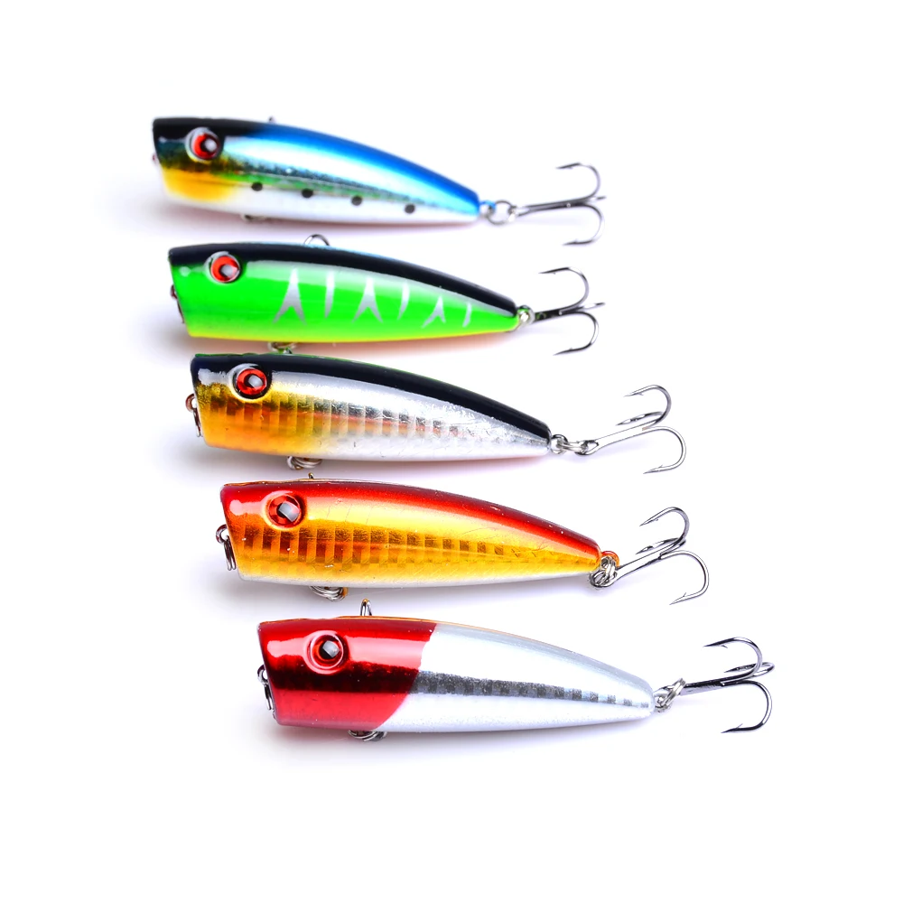 50 шт., приманка для рыбалки, жесткий Поппер 6,5 см/8 г, воблер в виде пескаря, приманка для щуки, искусственная наживка, 3D глаза, японский кренкбейт