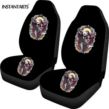 

INSTANTARTS Jack The Nightmare Before Christmas Pattern Vehicle Seat Protector for Car Seat 2pcs/Set Car Seat Covers Washable
