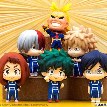 

5cm 6pcs/set Izuku Midoriya Bakugou Katsuki Todoroki Shoto All Might Ochaco Anime My Hero Academia Anime Figure Collection