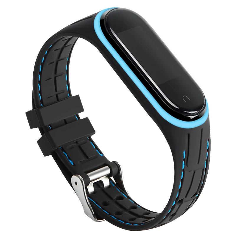 Для mi Band 4 3 ремешок силиконовый ремешок для Xiaomi mi Band 3 4 браслет mi band 3 4 NFC аксессуары Smart mi Band 4 Correa - Цвет ремешка: 7939