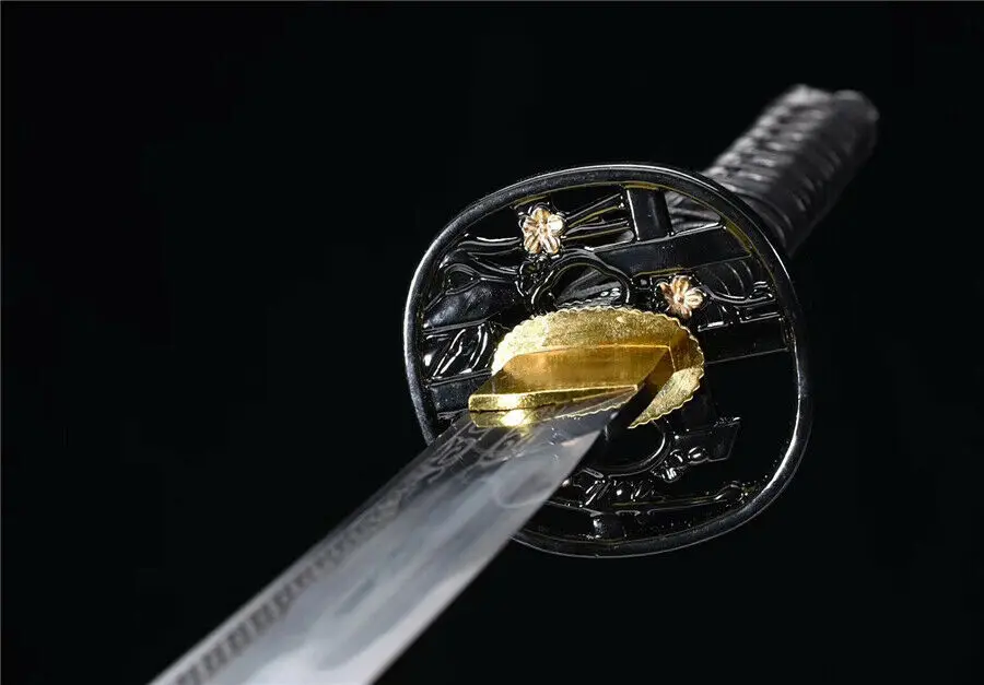 Full Tang Japanese Sword Samurai Katana Saber Spring Steel Battle Sharp Knife