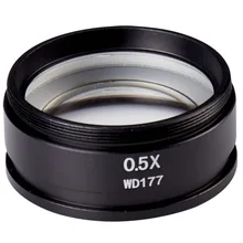 Научный SZ профессиональный микроскоп объектив Вспомогательные цели 0.5X WD177mm, стерео микроскоп объектив 0.5x