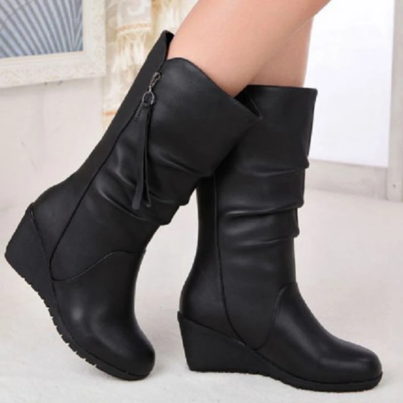 

2019 New Autumn Women Boots Winter Women Mid-Calf Boots Waterproof Warm Women Snow Boots Women Fashion Shoes Women