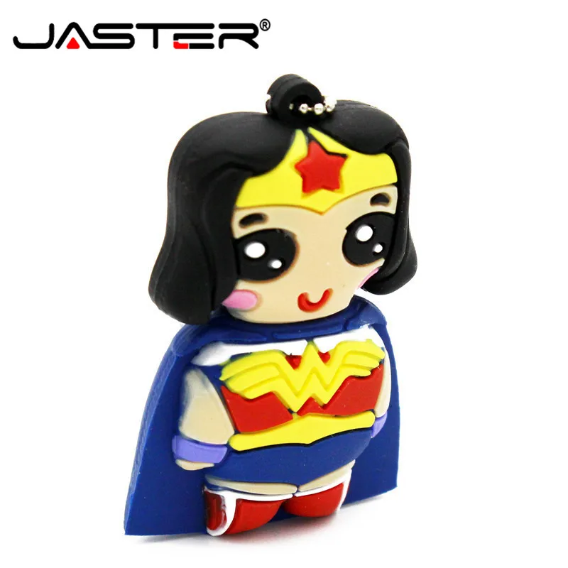 JASTER мини usb флеш-накопитель Супермен 4 ГБ 8 ГБ 16 ГБ Флешка 32 Гб 64 Гб США капитан Бэтмен креативный мини-диск U